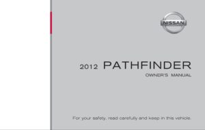 2012 nissan pathfinder owner's manual