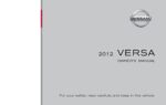 2012 nissan versa owner's manual