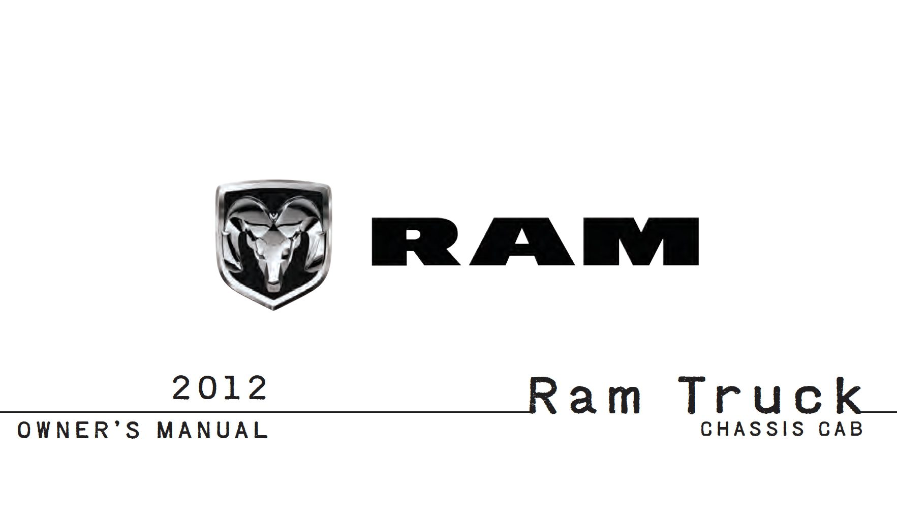 2012 ram chassis cab owner manual