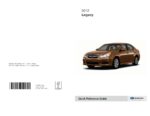 2012 subaru legacy owner's manual