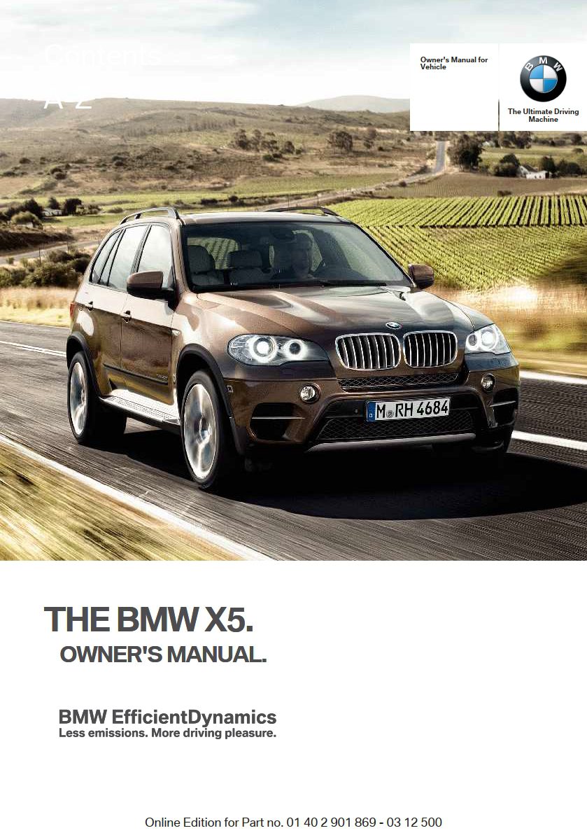 2013 bmw x5 owner's manual