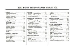 2013 buick enclave owner's manual