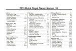 2013 buick regal owner's manual