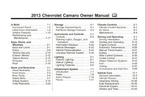 2013 chevrolet camaro owner's manual