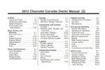 2013 chevrolet corvette owner's manual