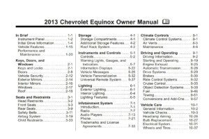 2013 chevrolet equinox owner's manual