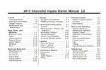 2013 chevrolet impala owner's manual