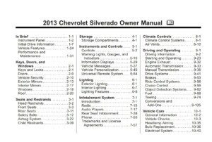 2013 chevrolet silverado owner's manual