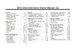 2013 chevrolet sonic owner's manual