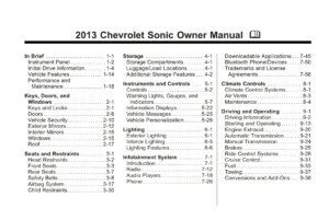 2013 chevrolet sonic owner's manual