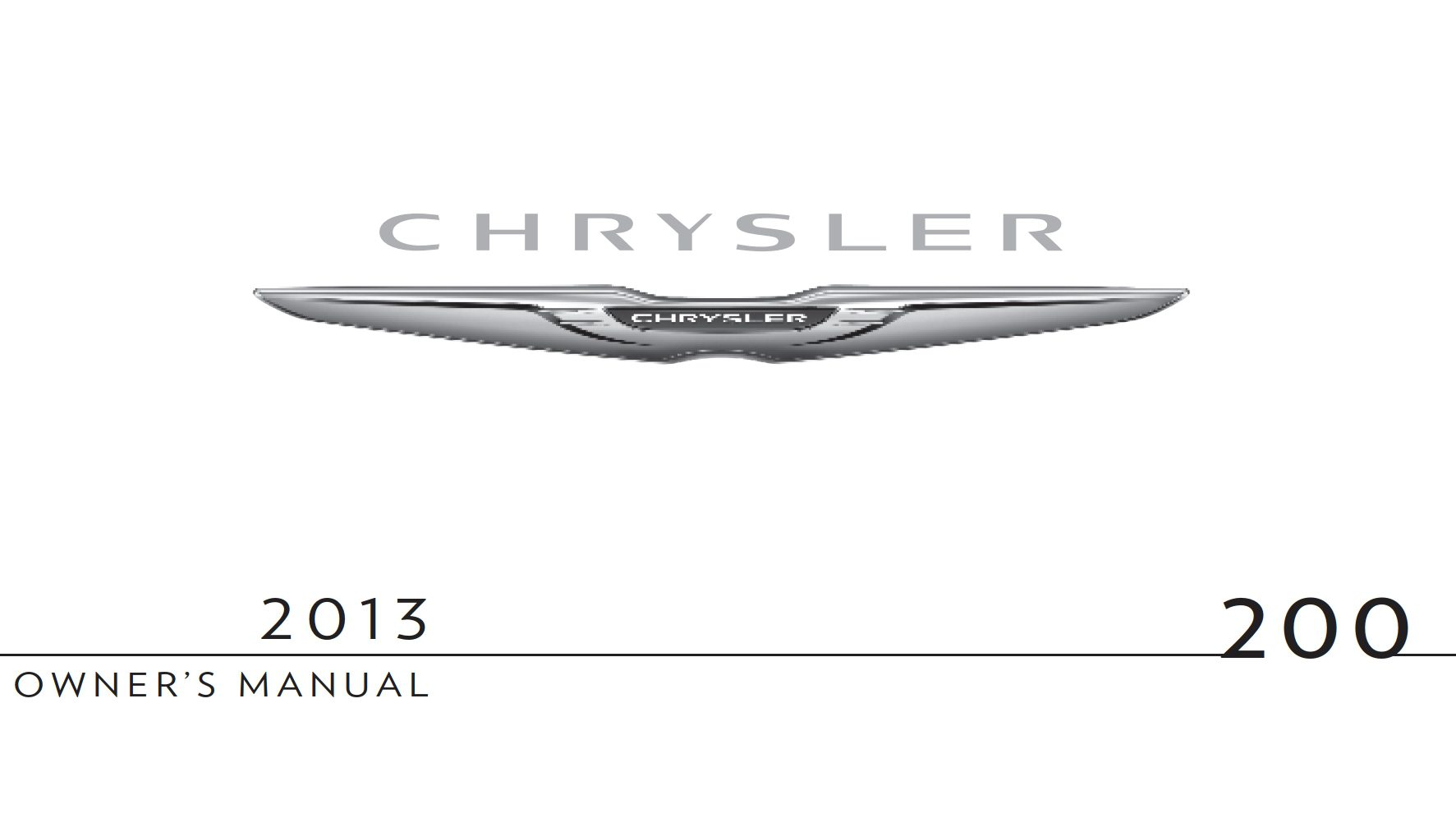 2013 chrysler 200 owner manual