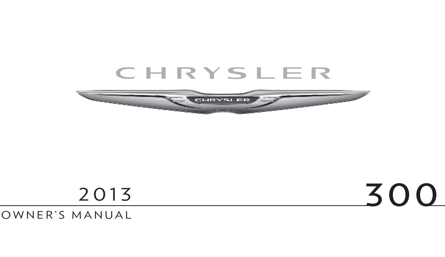 2013 chrysler 300 owner manual