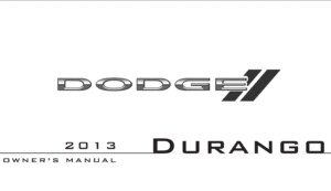 2013 dodge durango owner manual