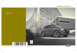 2013 ford edge owner's manual