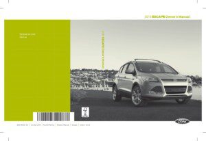 2013 ford escape owner's manual