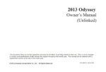 2013 honda odyssey owner's manual