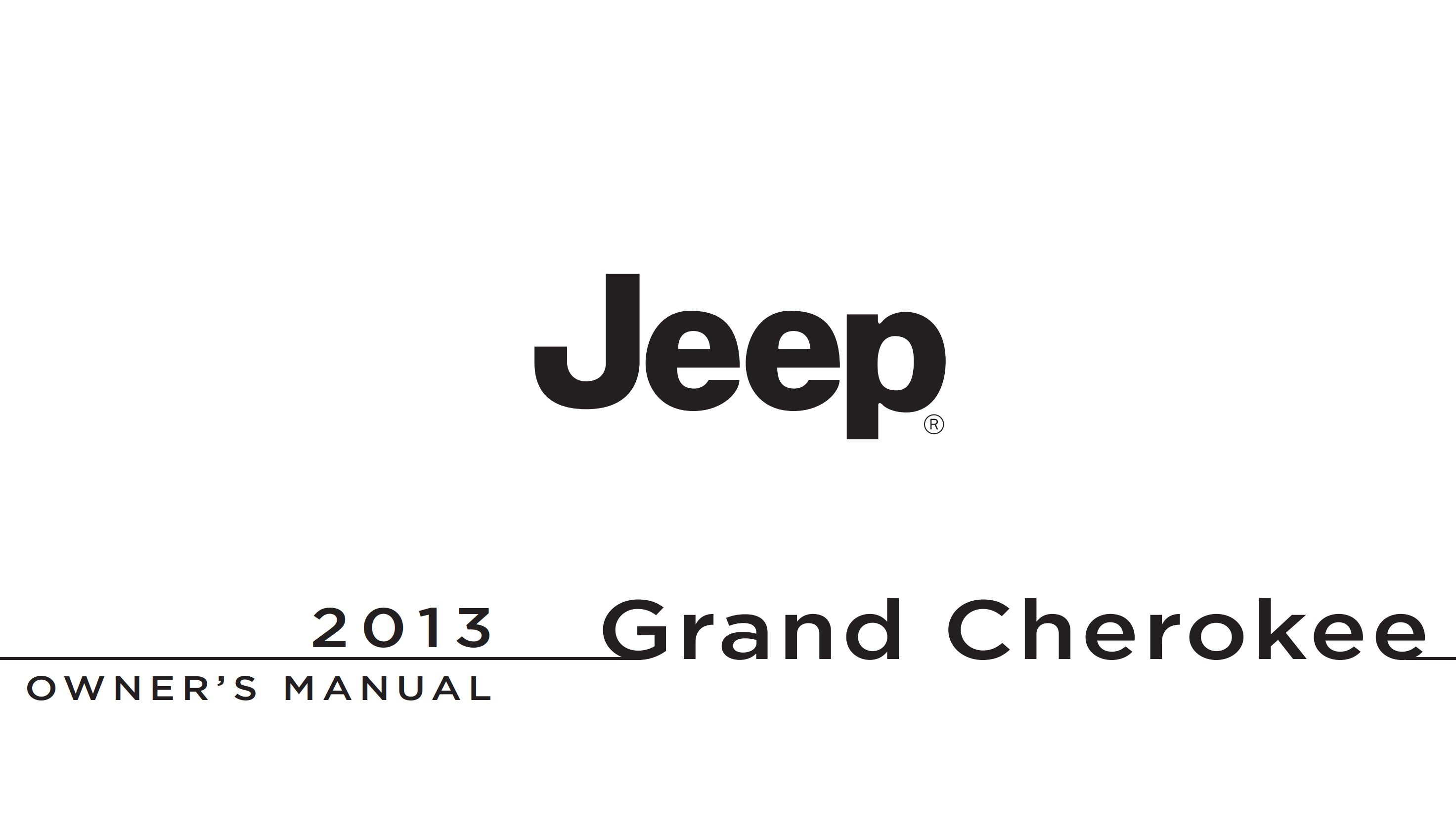 2013 jeep grand cherokee owner manual