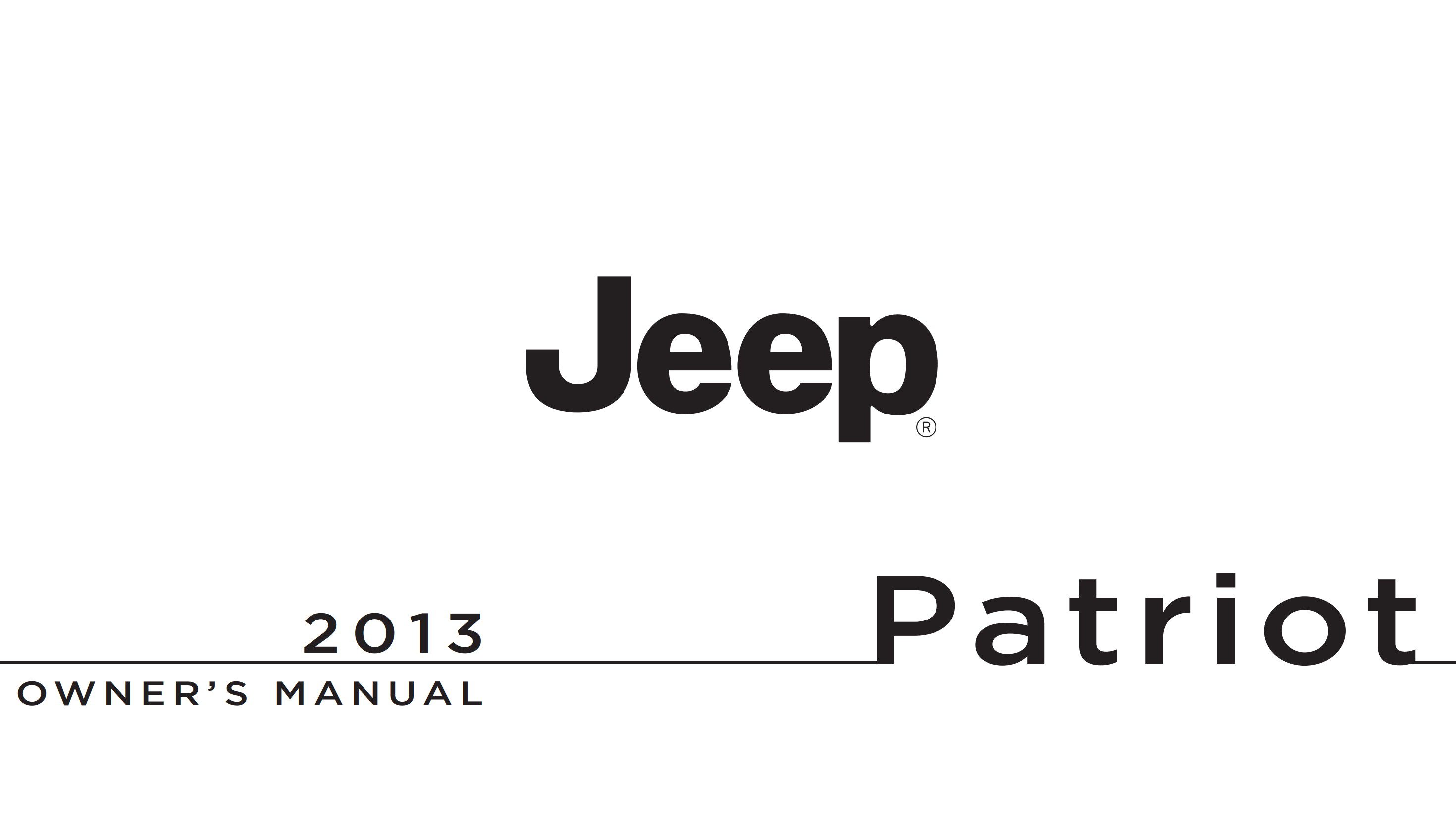 2013 jeep patriot owner manual