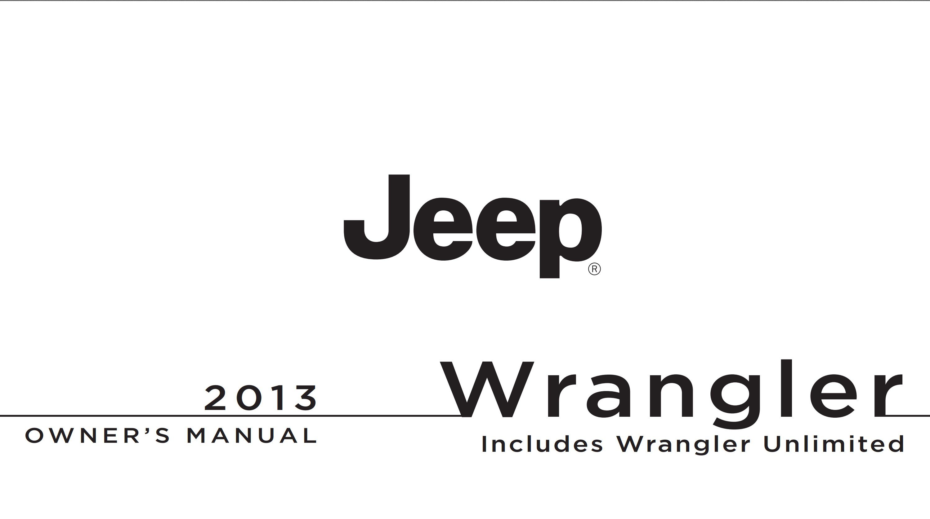 2013 jeep wrangler owner manual