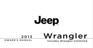 2013 jeep wrangler unlimited owner's manual