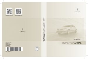 2013 lincoln mkz owner's manual