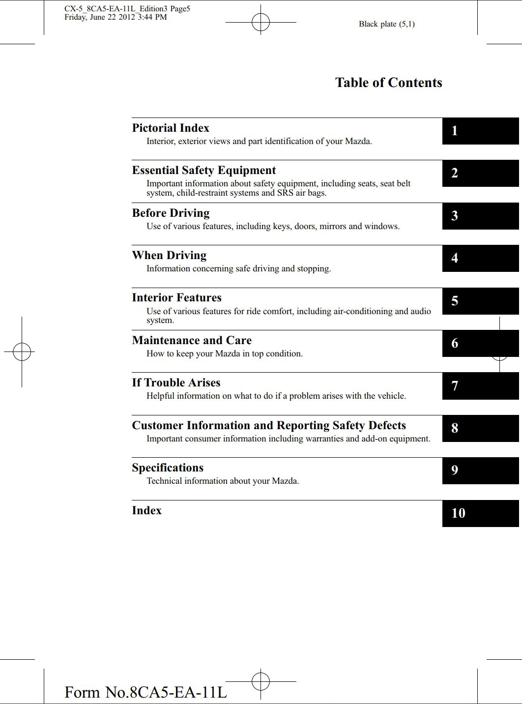 2013 mazda cx5 owner's manual