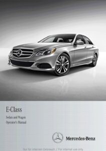 2013 mercedes benz e class owner's manual