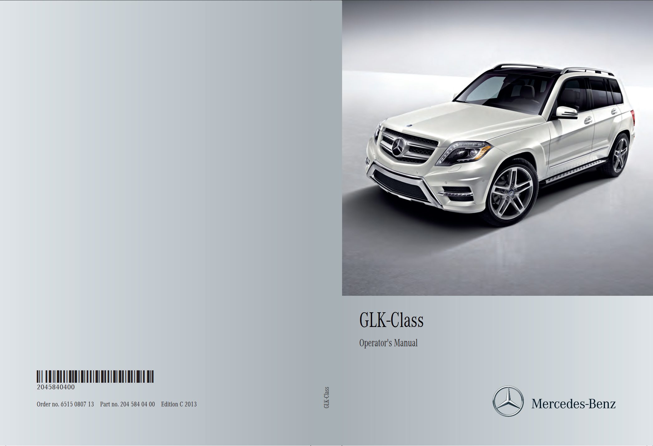 2013 mercedes benz glk class owner's manual