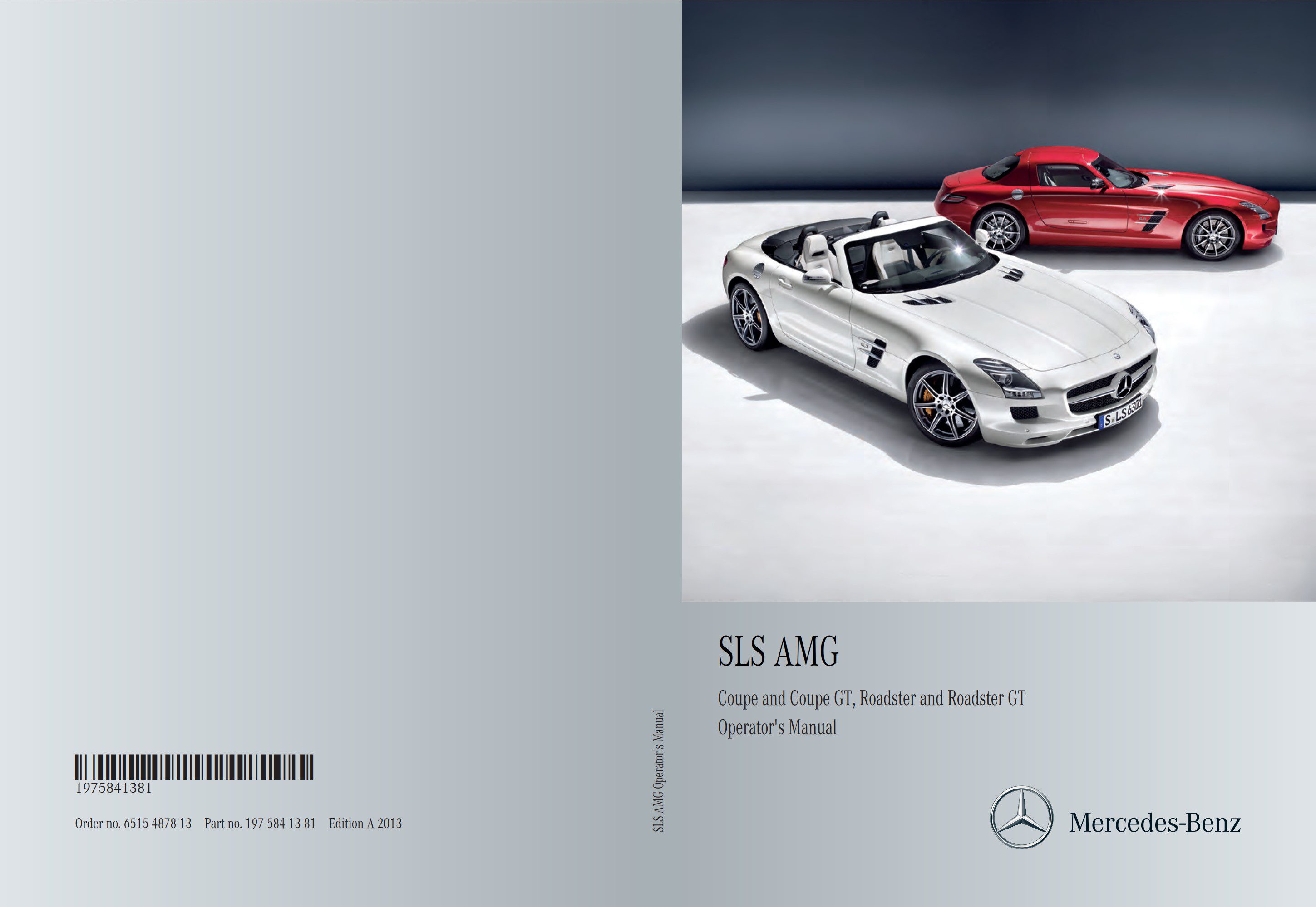 2013 mercedes benz sls amg owner's manual