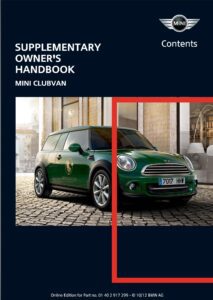 2013 mini clubvan owner's manual