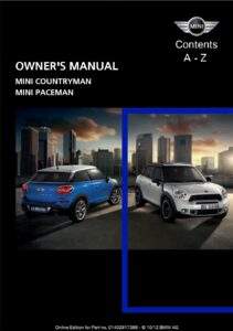 2013 mini countryman paceman owner's manual