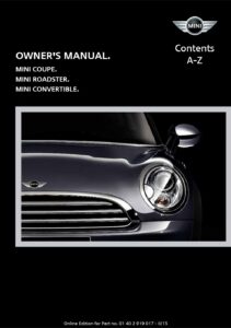 2013 mini coupe roadster convertible owner's manual