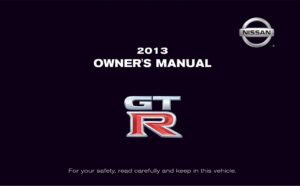 2013 nissan gtr owner's manual