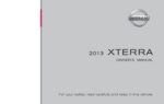 2013 nissan xterra owner's manual