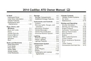 2014 cadillac ats owner manual