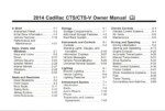 2014 cadillac cts cts v owner manual