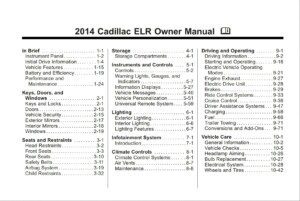 2014 cadillac elr owner manual