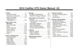 2014 cadillac xts owner manual