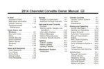 2014 chevrolet corvette owner's manual