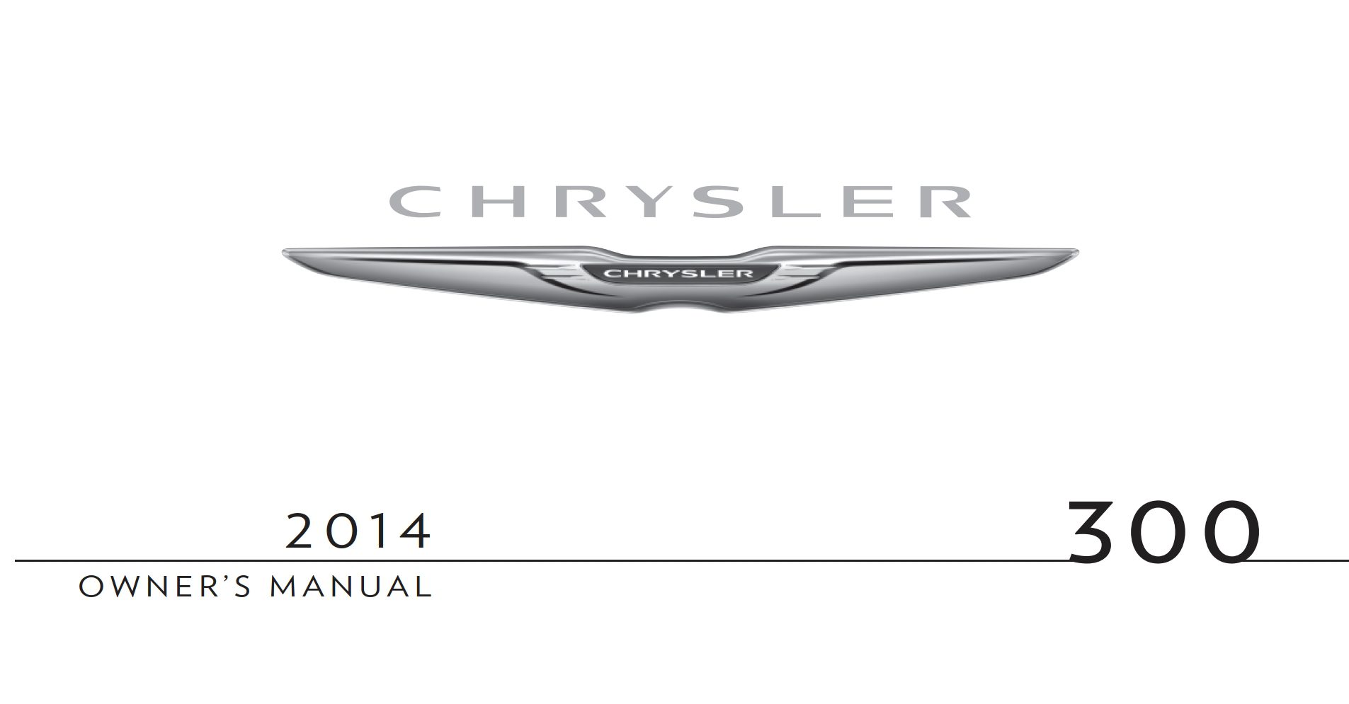 2014 chrysler 300 owner's manual