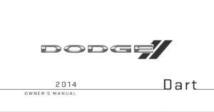 2014 dodge dart owner's manual