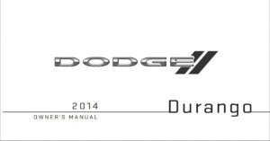 2014 dodge durango owner's manual