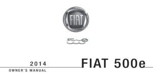 2014 fiat 500e owner manual