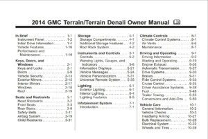 2014 gmc terrain terrain denali owner manual