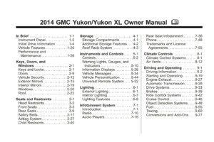 2014 gmc yukon xl owner's manual