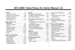 2014 gmc yukon yukon xl owner manual