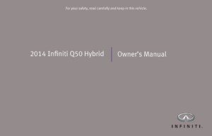 2014 infiniti q50 hybrid owner's manual