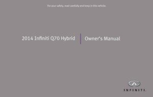 2014 infiniti q70 hybrid owner's manual