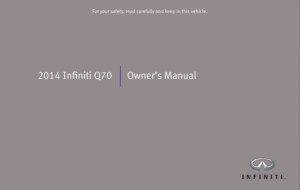 2014 infiniti q70 owner's manual