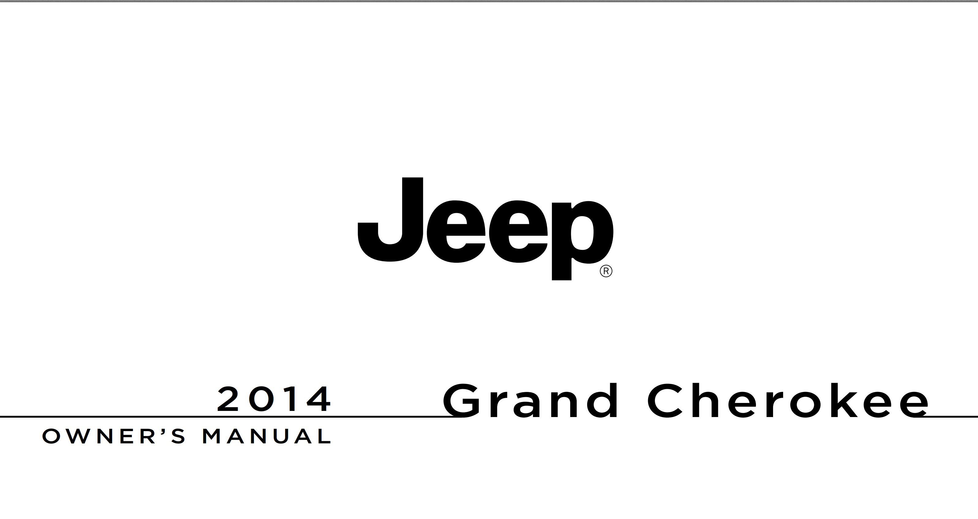 2014 jeep grand cherokee owner's manual